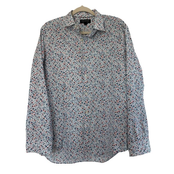 Banana Republic Floral Non-Iron Slim Fit Button-Up Shirt Men’s Medium - Picture 1 of 7